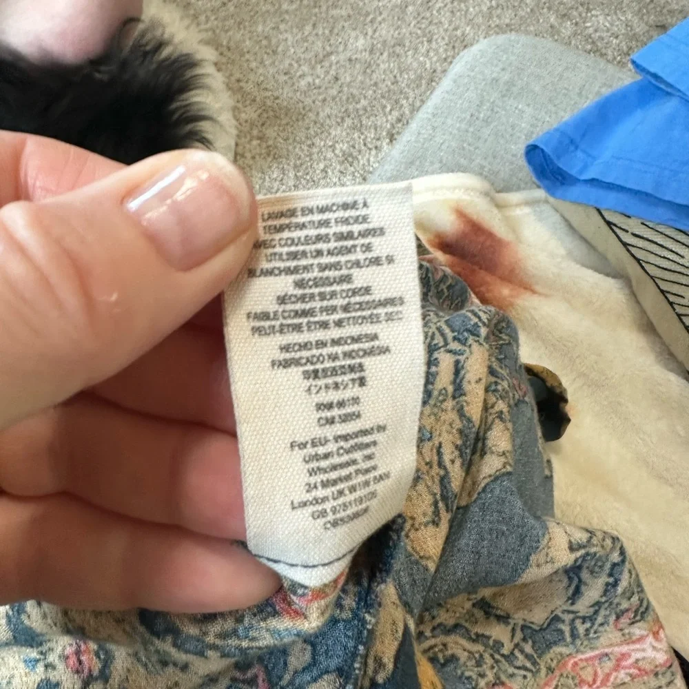 Free People Magic Mystery Tunic, Deep Teal & Mustard Paisley Print, Size Small - Picture 6 of 10